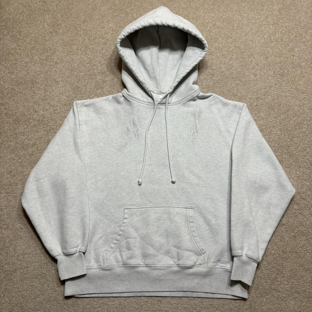 Aritzia TNA Sweatfleece Hoodie Womens XS Gray Cozy Fleece Boyfriend Fit Sweatshi